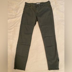 LOFT army green skinny pants